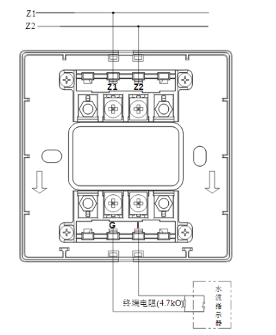 天津海灣消防GST-LD-8300B輸入模塊常開無源觸點接線圖